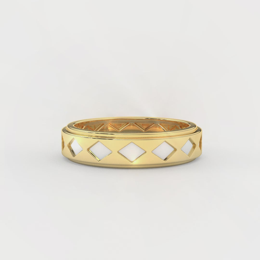 Wedding Band for Men Crafted In 14KT Gold