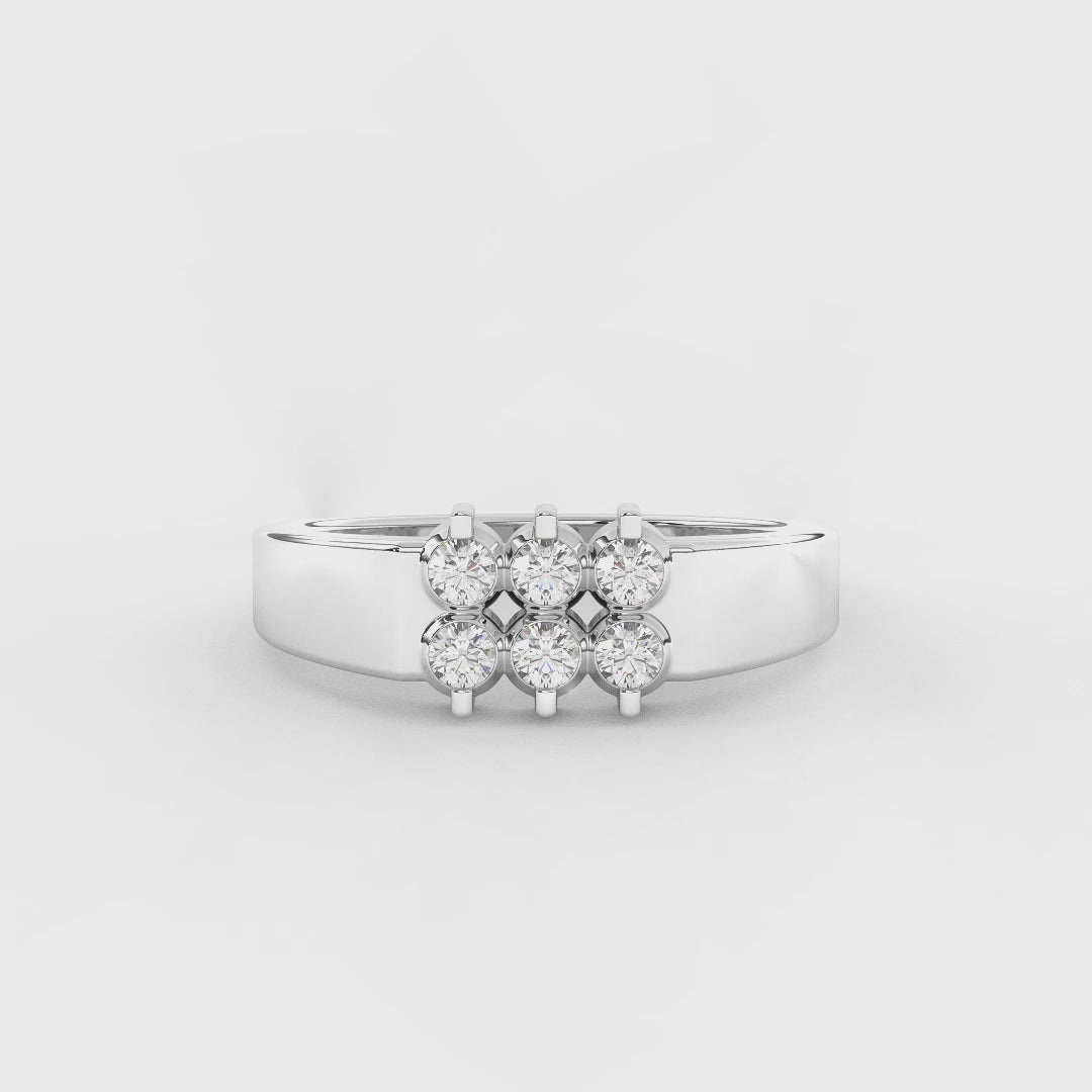 0.33 Carat Natural Diamond Boulevard Ring | 14KT Gold