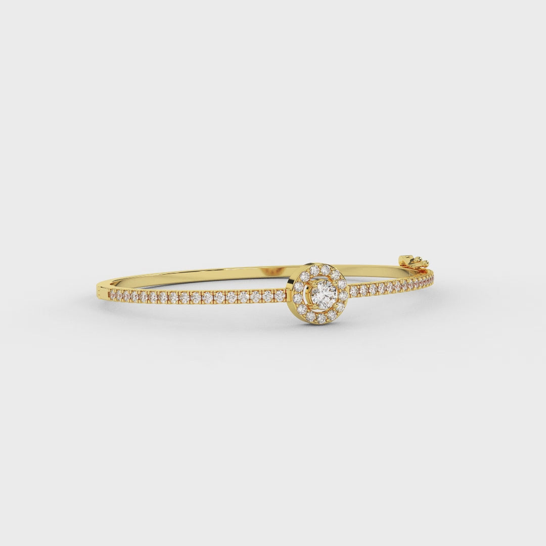 1.28 Carat Diamond Bangle Bracelet for Women | 14KT Gold