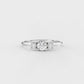 3/7 Cttw Certified Diamond Delicate Three Stone Ring In 14kt Gold