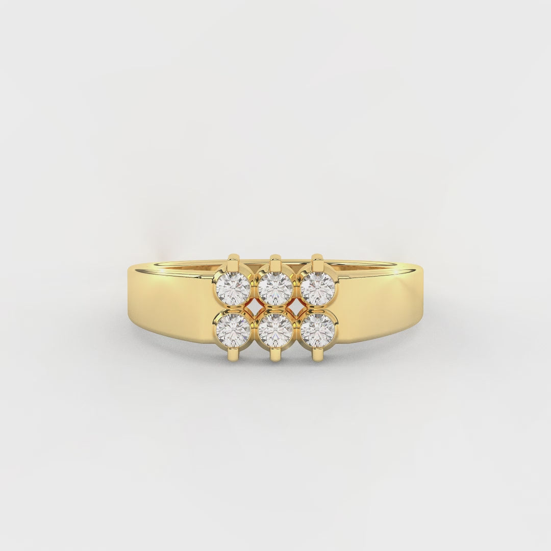 0.33 Carat Natural Diamond Boulevard Ring | 14KT Gold