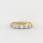 Elegant 0.98 Cttw Certified Diamond Five Stone Ring In 14kt Gold