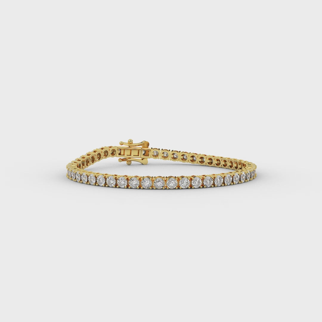 0.66 Carat Diamond Tennis Bracelet for Women | 14KT Gold