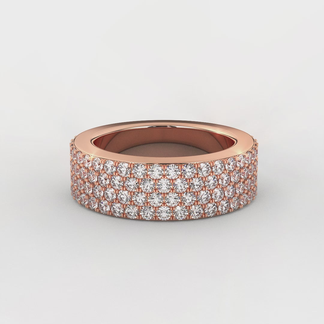 3.00 Carat Natural Diamond Eternity Band | Crafted in 14KT Gold