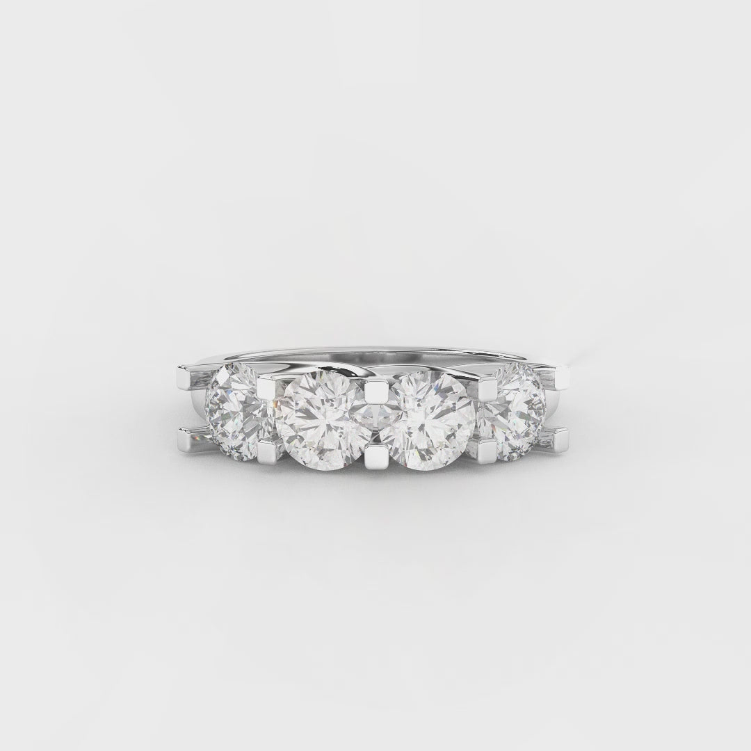 2.0 Carat Four Stone Diamond Eternity Ring | 14KT Gold
