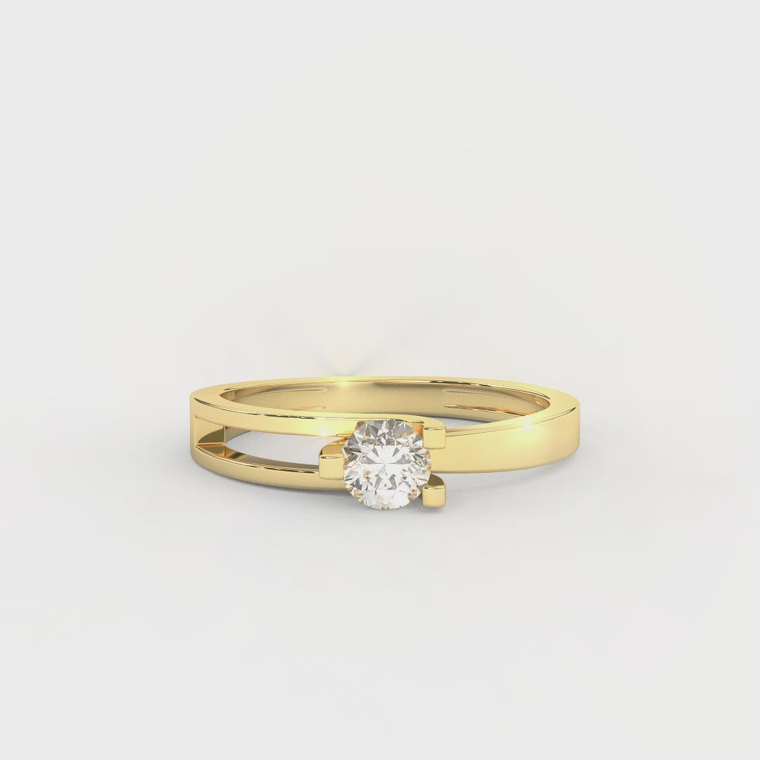 0.29 Carat Diamond Solitaire Engagement Ring for Men | Crafted in 14KT Gold
