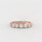 Elegant 0.98 Cttw Certified Diamond Five Stone Ring In 14kt Gold