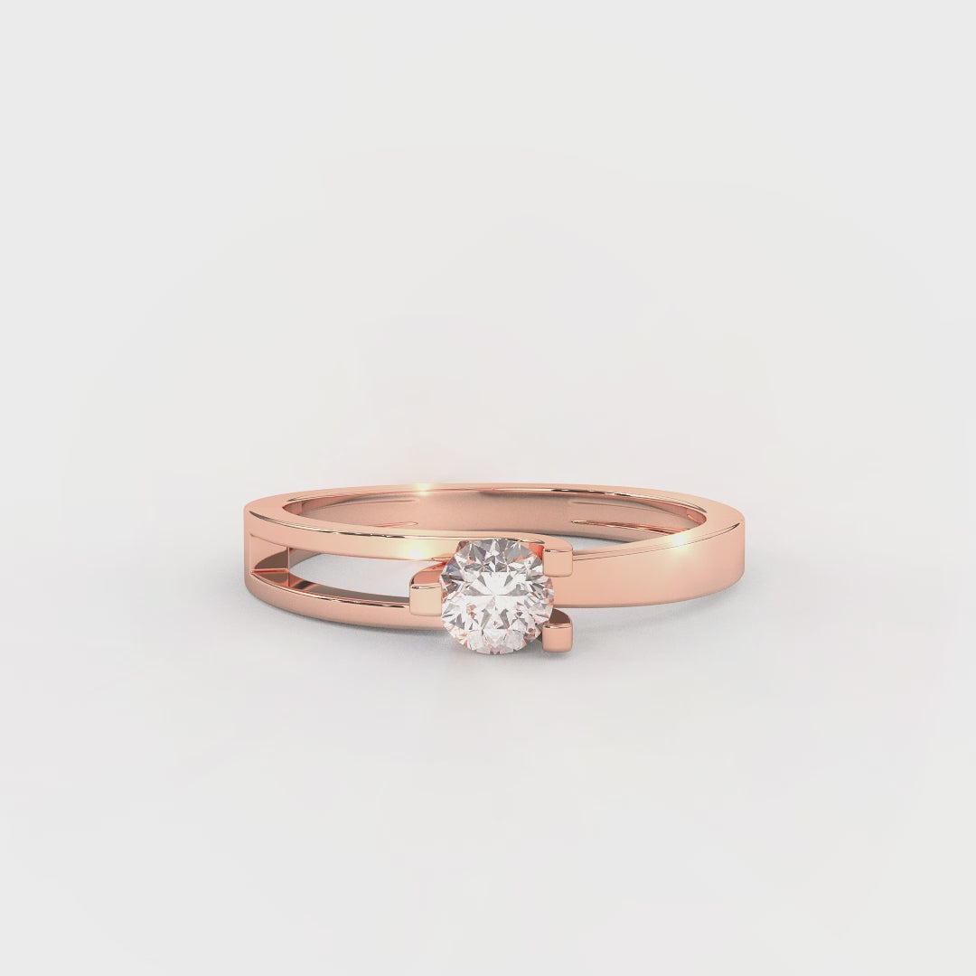 0.29 Carat Diamond Solitaire Engagement Ring for Men | Crafted in 14KT Gold