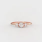 3/7 Cttw Certified Diamond Delicate Three Stone Ring In 14kt Gold