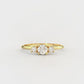 3/7 Cttw Certified Diamond Delicate Three Stone Ring In 14kt Gold