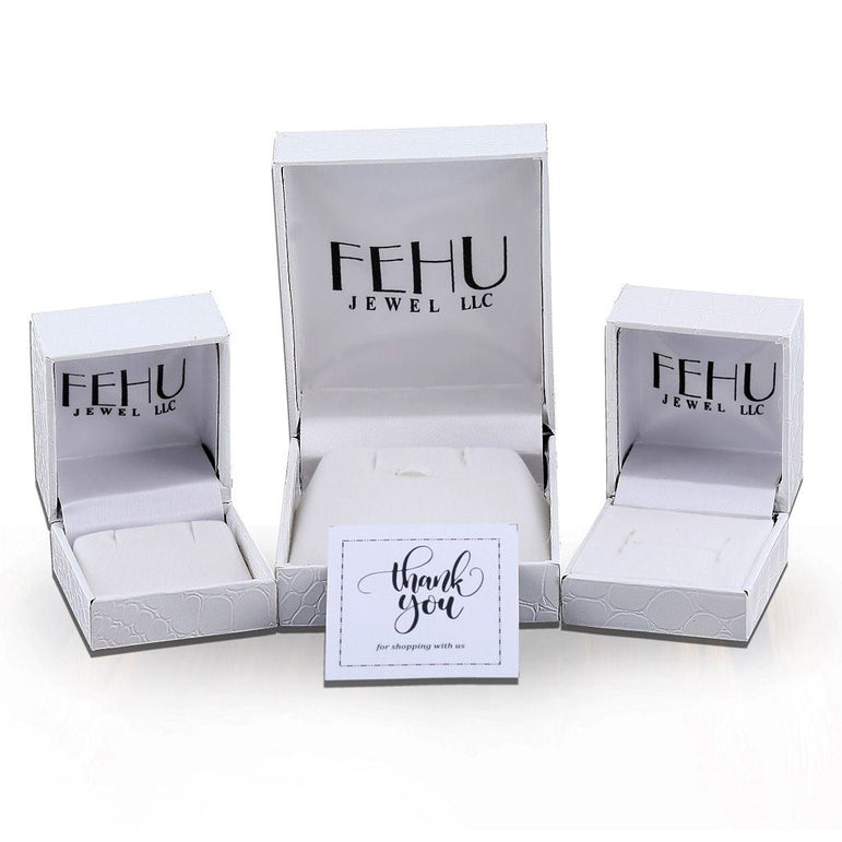 0.1 cts. Solitaire Illusion Diamond Setting Earring 14K, 10K, Gold & 925 Silver By Fehu Jewel