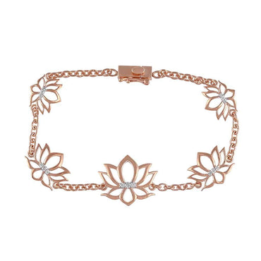 Lotus Bracelet for Women rose gold