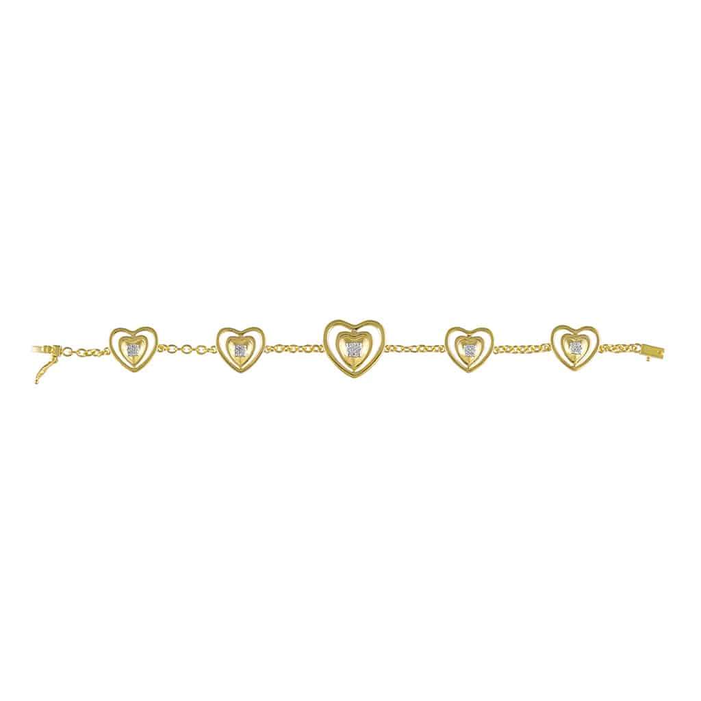 Heart Bracelet for Women yellow gold