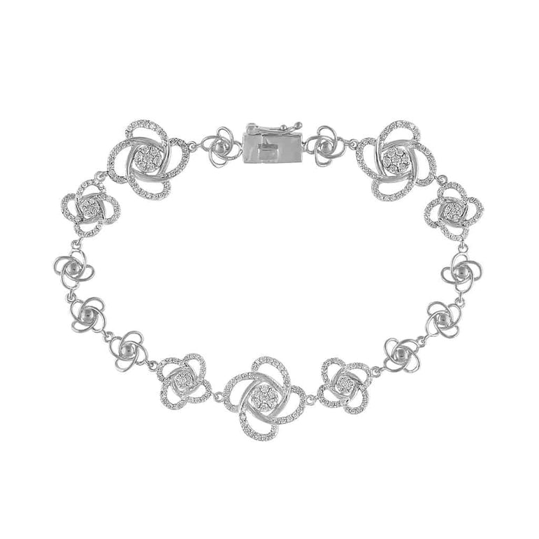 Unique Diamond Bracelet for Women white gold