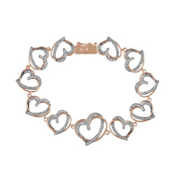 Open Heart Bracelet for Women rose gold