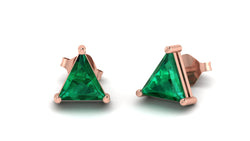 Green Color Stone Stud Earring For Women Fehu Jewel