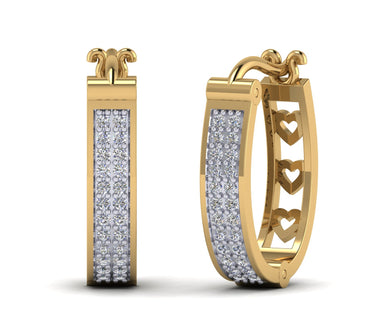 1/3ct Round Diamond Earrings By Fehu Jewel