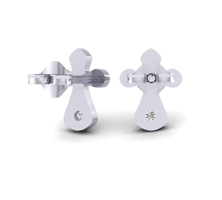 Cross shape Diamond Earrings By Fehu Jewel