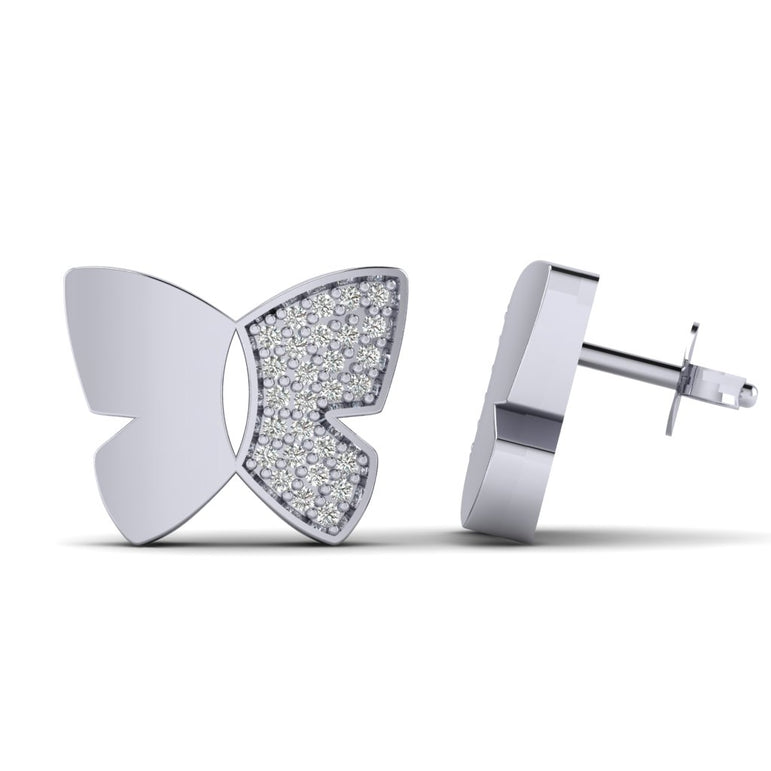 Butterfly Diamond Earring by fehu jewel