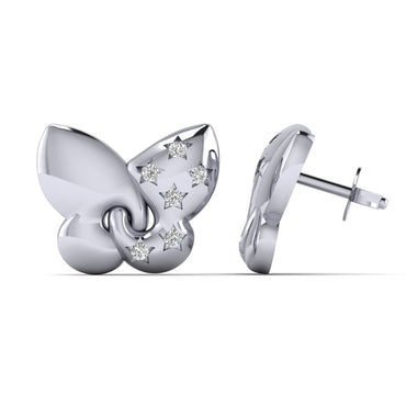 Butterfly 1/10CT Diamond Earring By Fehu Jewel