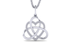 Heart Women Pendant with 1/10 CT's. Natural Diamond By Fehu Jewel