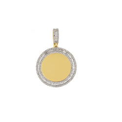 1-1/2 CT. Baguette And Round Diamond Picture Frame Pendant By Fehu Jewel