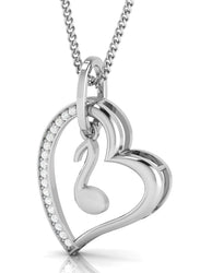 Heart Women Pendant With 1/10 CT's. Natural Diamond By Fehu Jewel