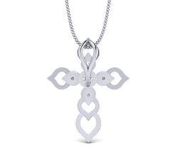 1/10ct Natural Diamond Cross Women Pendant