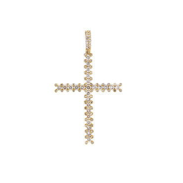 Classic Diamond Cross Pendant Necklace by FEHU