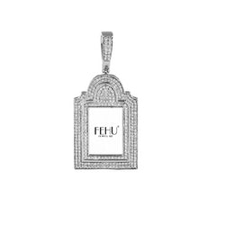 Silver Diamond Picture Frame pendants