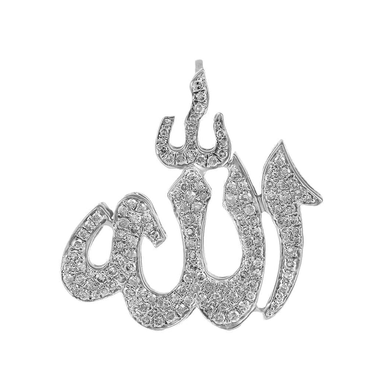 Diamond Allah Pendant white gold