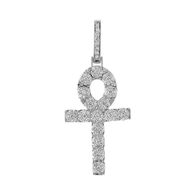 Egyptian Cross Necklace white gold