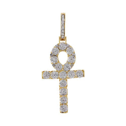Egyptian Cross Necklace yellow gold
