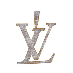 Diamond LV Pendant for Men rose gold