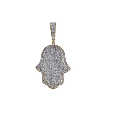 1/3 ct Natural Diamonds  Hamsa Pendant By Fehu Jewel