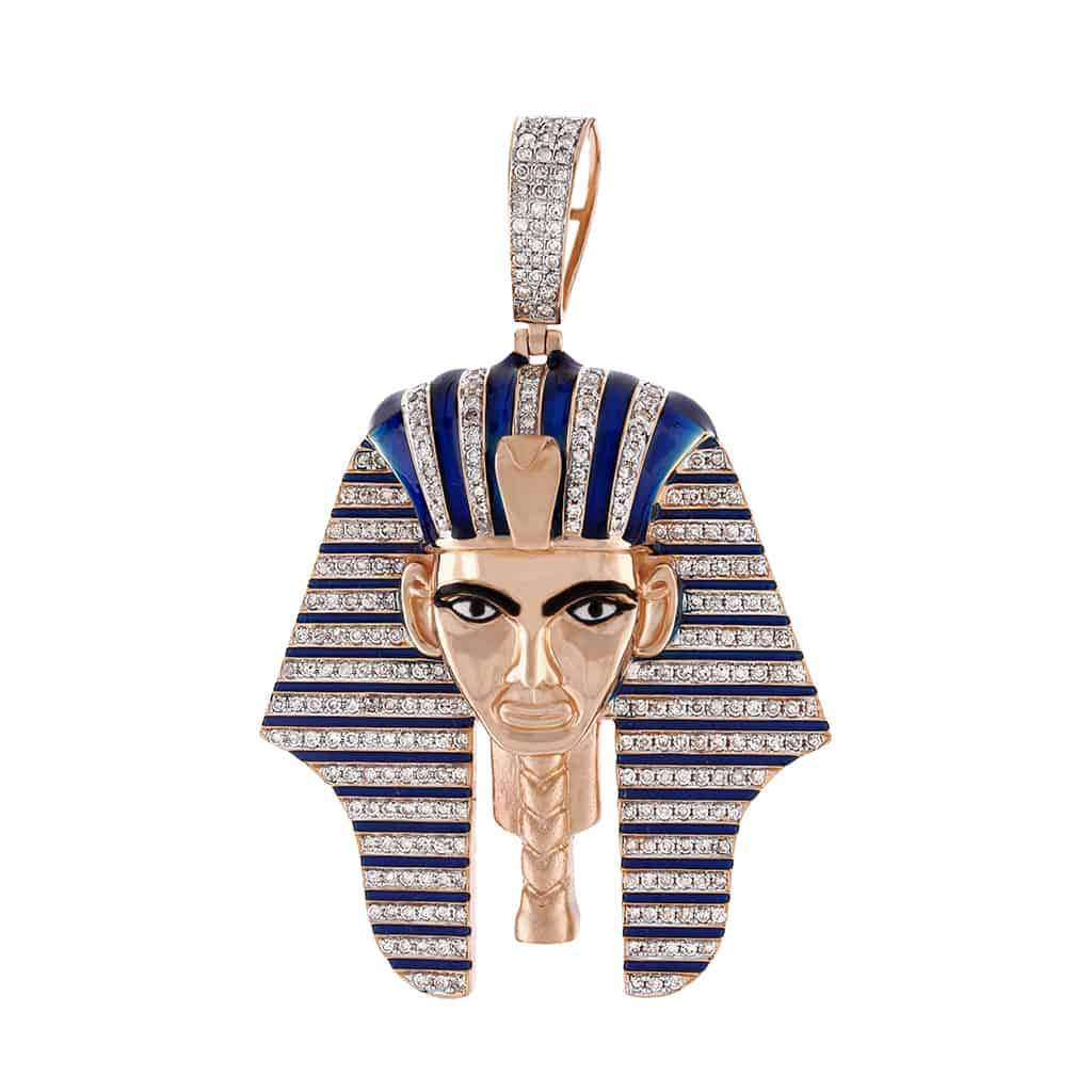 Egyptian Tutankhamen Mummy Pendant rose gold