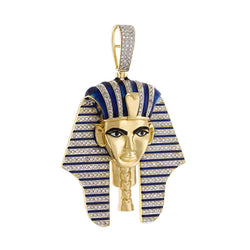 Egyptian Tutankhamen Mummy Pendant yellow gold