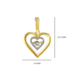 1/10 Cts. Round Diamond Heart Pendant By Fehu Jewel
