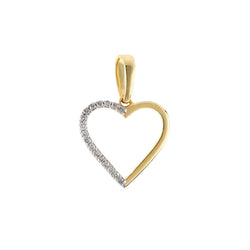 1/8 Cts. Round Diamond Heart Pendant By Fehu Jewel