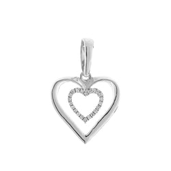 White Double Heart Necklace for women