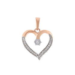 Rose gold Open Heart Diamond Necklace