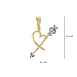 Double Heart Pendant 1/10 Cts. Natural Diamond By Fehu Jewel