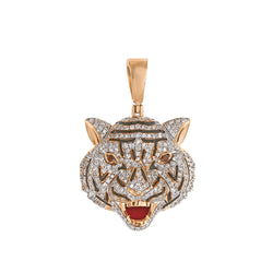 Rose Gold Drake Tiger iced out pendant