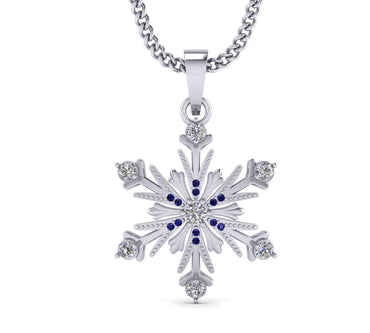 Diamond Snowflake Necklace white gold