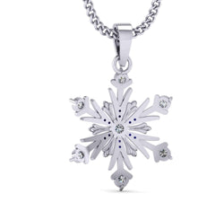 Diamond Snowflake Necklace white gold