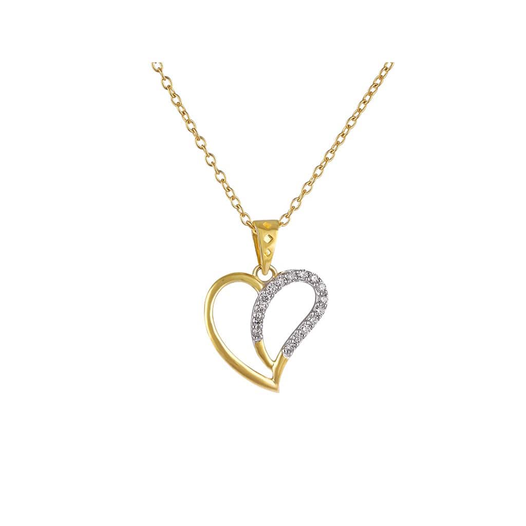 1/8 Cts. Round Diamond Heart Pendant By Fehu Jewel