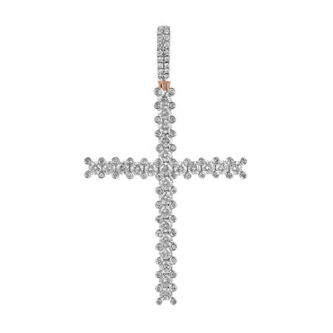 Rose Gold Cross Necklace Pendant for Men