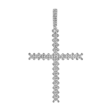 White Gold Cross Necklace Pendant for Men