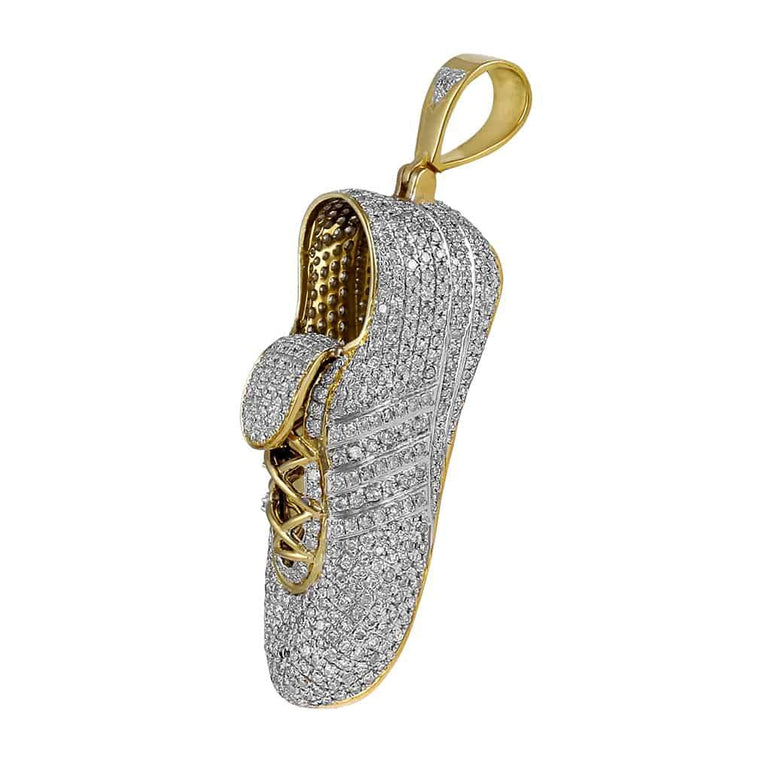 Diamond Shoe Pendant yellow gold