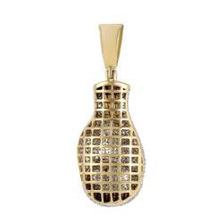 Iced Out Boxing Glove Pendant yellow gold
